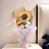 bouquet de fleurs au crochet fait à la main, bouquet de fleurs éternelles pour remise de diplôme, anniversaire, fête des mères, cadeau de saint valentin