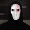 masque de tête de mort en plastique Épais pour cosplay, déguisement d'horreur, de tueur de démons sanglants, accessoires de ixd'halloween et de carnaval