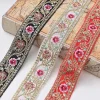 ruban de fleurs brodé, coupe en dentelle ethnique, vêtements de bricolage, accessoires de sac, 1 mètre