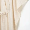 kondala vintage chic femmes robe rayé ample col en v ceintures à lacets longue robe kimono nouvelle mode 2024 automne robe ample