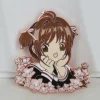 Épingles à revers pour sac à dos pour femmes, jolie fille de dessin animé japonais sakura, broche pour vêtements, badges métalliques en émail, accessoires de bijoux
