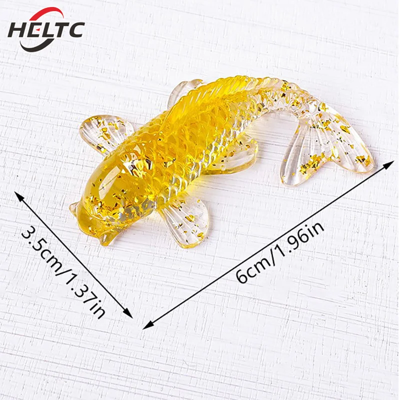 gravier en pierre de clip, figurine de poisson koi porte bonheur, mini statue de carpe de barrage à quartz en résine, décoration de maison, ornement de bureau, cadeau, 1 pièce gravier en pierre de clip, figurine de poisson koi porte bonheur, mini statue de carpe de barrage à quartz en résine, décoration de maison, ornement de bureau, cadeau, 1 pièce
