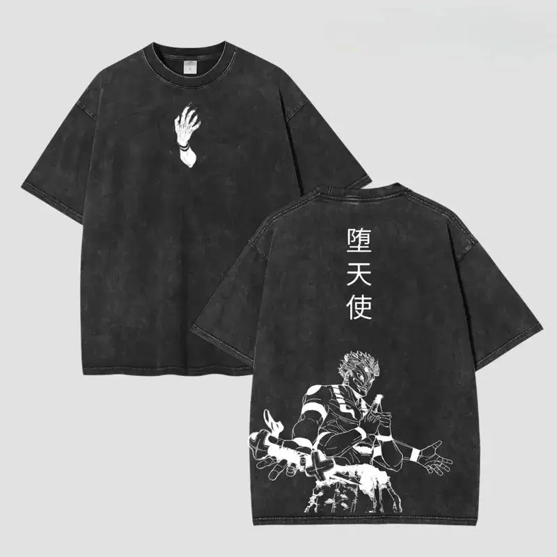 y2k high street vintage lavé anime jujutsu kaisen ryomen sukuna t shirt graphique vintage vêtements coton à manches courtes unisexe y2k high street vintage lavé anime jujutsu kaisen ryomen sukuna t shirt graphique vintage vêtements coton à manches courtes unisexe
