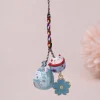 porte clés maneki neko mignon, ornement en fleur de cerisier, pendentif chat porte bonheur, décoration de sac à dos, breloques, sangle de téléphone pour filles
