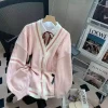 veste pull à nœud japonais pour femme, pull tricoté, design ample et tendance, automne et hiver, nouveau