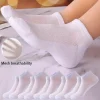 5/10 paires femmes été maille cheville athlétique chaussettes de course noir & blanc & gris mince coupe basse chaussettes respirant No Show sport hommes chaussettes