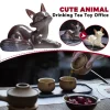 accessoires de cérémonie du thé, nouveau renard à couleur changeante, ornements pour animaux de compagnie, maison créative, petit renard, jeu de thé, figurines de bureau, décoration