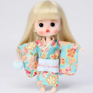 OBITSU-Kimono uni à motif multicolore antique, ensemble de vêtements de beurre, accessoires vestisens, 11 GSC, OB11 OBITSU-Kimono uni à motif multicolore antique, ensemble de vêtements de beurre, accessoires vestisens, 11 GSC, OB11