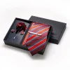 jemygins ensemble de boutons de manchette carrés classiques pour hommes, injjacquard rouge, pochette de cravate de la présidence, fête d'affaires, accessoires de mariage graings.com