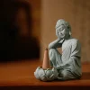décorations d'aromathérapie pour la maison, nouveaux ornements chinois pour salon, thé zen, artisanat de bureau, petite sculpture de bouddha assise