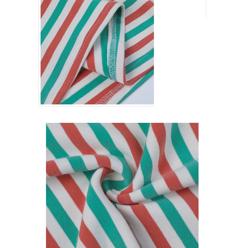t shirt rayé en coton à manches longues pour femmes, haut décontracté à col rond, vêtements coréens, automne t shirt rayé en coton à manches longues pour femmes, haut décontracté à col rond, vêtements coréens, automne