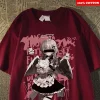 t shirt à manches courtes pour hommes et femmes, 100% coton, ample, y2k, vêtements de rue doux, imprimé anime japonais, été 2025