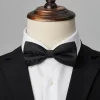 1 pièces nœuds papillon pour hommes mariage noeud papillon noir cravate réglable nœud papillon classique papillon cravate adulte double cravate cadeau d'affaires