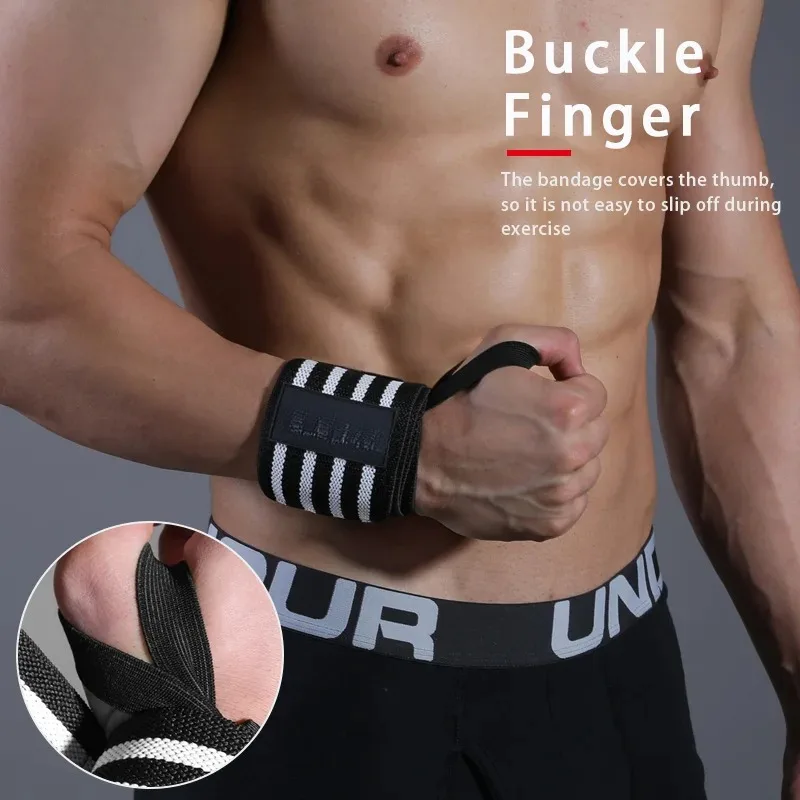 bandes de soutien de poignet réglables, 1 pièce, pour l'haltérophilie, avec boucle de pouce, barre horizontale unisexe, bracelet de gymnastique et de fitness bandes de soutien de poignet réglables, 1 pièce, pour l'haltérophilie, avec boucle de pouce, barre horizontale unisexe, bracelet de gymnastique et de fitness