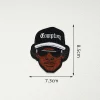 patchs brodés de bande de chanteur noir, badge commémoratif de chanteur de couronne, fer sur le sac à dos, patchs de décoration de bricolage, hip hop