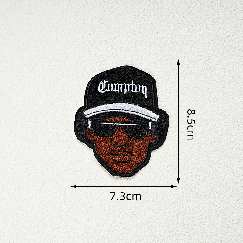 patchs brodés de bande de chanteur noir, badge commémoratif de chanteur de couronne, fer sur le sac à dos, patchs de décoration de bricolage, hip hop patchs brodés de bande de chanteur noir, badge commémoratif de chanteur de couronne, fer sur le sac à dos, patchs de décoration de bricolage, hip hop