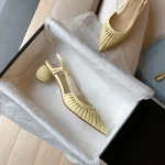 Sandales à lanières pointues en cuir fendu pour femmes, chaussures gladiateur Rome, talons temporels, robe, été, printemps, 2024 Sandales à lanières pointues en cuir fendu pour femmes, chaussures gladiateur Rome, talons temporels, robe, été, printemps, 2024