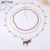 collier pendentif zèbre en émail personnalisé, 1 pièce, bijoux tendance vintage en métal, boucles d'oreilles zèbre pour femmes
