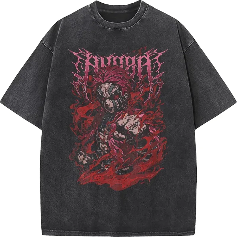 25 nouveau populaire anime hit show lavé vintage akaza t shirt manga graphique vêtements pour hommes coton surdimensionné à manches courtes t shirts hauts 25 nouveau populaire anime hit show lavé vintage akaza t shirt manga graphique vêtements pour hommes coton surdimensionné à manches courtes t shirts hauts