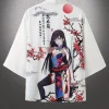 Kimono unisexe avec personnage de samouraï, hauts à la mode, Cardigan décontracté, tenue Yukata, Streetwear japonais, vêtements traditionnels Kimono unisexe avec personnage de samouraï, hauts à la mode, Cardigan décontracté, tenue Yukata, Streetwear japonais, vêtements traditionnels