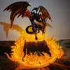 yu gi oh! 5d's anime dragon rouge archfiend crimson fire bricolage effet led bricolage figurines d'action & base & lampe collection décoration