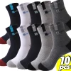 Chaussette en coton pour hommes Sport respirant doux lettre mode baskets haute élastique moyen Tube bas serviette Sox été course Chaussette en coton pour hommes Sport respirant doux lettre mode baskets haute élastique moyen Tube bas serviette Sox été course