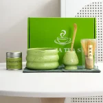 2025 ensemble Matcha 6pc bol vert japonais pot de poudre de thé bec bol boîte-cadeau fouet en bambou outils de cérémonie meilleur vendeur Kit Matcha 2025 ensemble Matcha 6pc bol vert japonais pot de poudre de thé bec bol boîte-cadeau fouet en bambou outils de cérémonie meilleur vendeur Kit Matcha