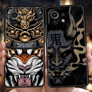 Coque de téléphone antichoc avec masque Oni, coque souple, samouraï du Japon, Xiaomi Mi 15, 14, 13, 12, 11 Ultra, 14T, 13T, 12T, 11T, 10T Pro Lite, 5G