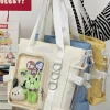 sac à main japonais kawaii itabag, plaque d'affichage de badges de bricolage, sac lancé par les étudiants, sacs à main en nylon, sacs à bandoulière fourre tout jk