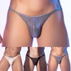 culotte homme sexy rayure sous vêtements respirant gay sissy slips transparent renflement poche caleçon culotte ultra mince lingerie
