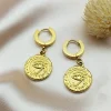 Boucles d’oreilles pendantes en acier inoxydable avec breloque pour femme, œil d’horus égyptien des Prairies, porte-bonheur en or, amulette, bijoux Boucles d’oreilles pendantes en acier inoxydable avec breloque pour femme, œil d’horus égyptien des Prairies, porte-bonheur en or, amulette, bijoux