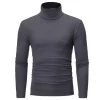 sous vêtements thermiques hauts hommes vêtements d'hiver chemise thermique automne hommes collants d'hiver col haut mince coupe ajustée t shirt à manches longues