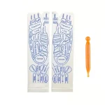 Massage des pieds chaussettes d&rsquo;acupression Massage de physiothérapie soulager les pieds fatigués chaussettes de réflexologie chaussettes de point de pied Illustration anglaise