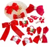ornement de nœud de velours doré rouge pour femmes et filles, épingles à cheveux de bébé, pinces à cheveux coréennes, épingles à cheveux de cow boy, accessoires de noël et du nouvel an