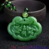 pendentif dragon rose en jade vert, bijoux naturels, cadeaux pour femmes, talismans de luxe de styliste, collier en agate véritable, chaîne à la mode