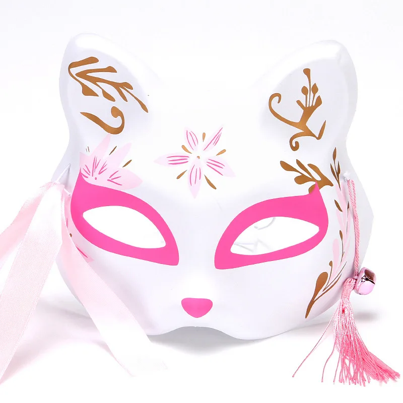 masque de renard japonais en pvc, demi visage, kabuki kitsune, tim masade, anime, cosplay chat, rave festivals, accessoires de ix masque de renard japonais en pvc, demi visage, kabuki kitsune, tim masade, anime, cosplay chat, rave festivals, accessoires de ix