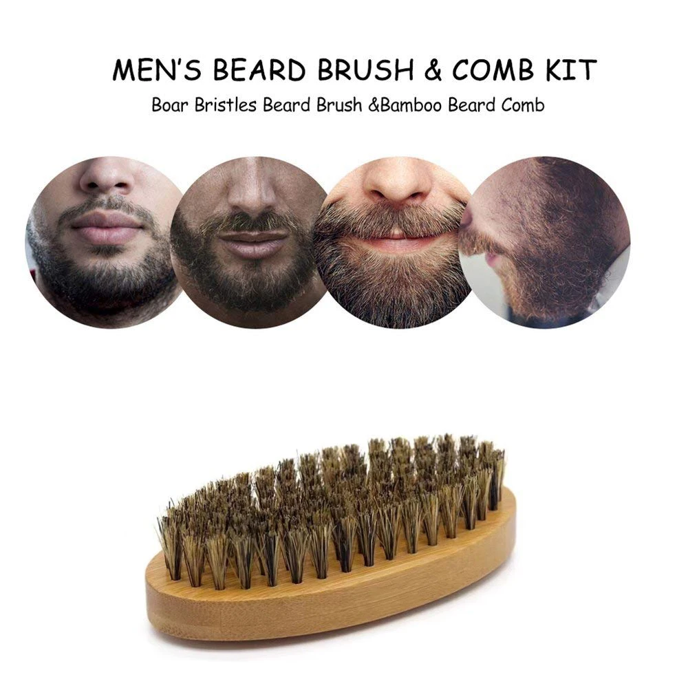 brosse de rasage professionnelle en bois pour hommes, poils de sanglier souples, kit de peigne à moustache avec brosse de coiffeur, peignes à cheveux brosse de rasage professionnelle en bois pour hommes, poils de sanglier souples, kit de peigne à moustache avec brosse de coiffeur, peignes à cheveux