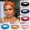 2024 nouveau Design mode femmes été Style bandeaux bohème fille croix Turban pansement Bandanas bandeaux cheveux accessoires 2024 nouveau Design mode femmes été Style bandeaux bohème fille croix Turban pansement Bandanas bandeaux cheveux accessoires