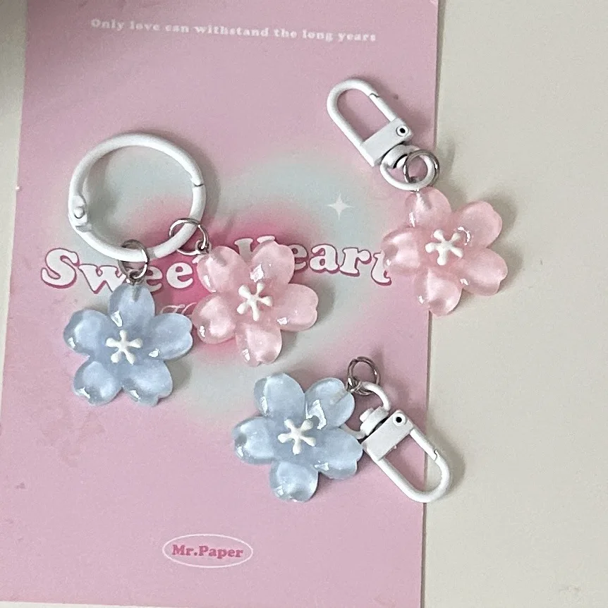 Porte-clés simulé Sakura en résine, fleur de cerisier, pendentif Jelly Sakura, pendentif romantique, fleur translucide, poupée Porte-clés simulé Sakura en résine, fleur de cerisier, pendentif Jelly Sakura, pendentif romantique, fleur translucide, poupée