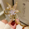 broche rétro exquise en forme de fleur de bauhinia, 1 pièce, élégante, romantique, breloque, bijoux tendance, accessoires, cadeau de fête d'anniversaire, festival