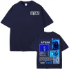 t shirt imprimé graphique aitana blue album tour, unisexe, style hip hop rétro harajuku, 100% coton de haute qualité, été.