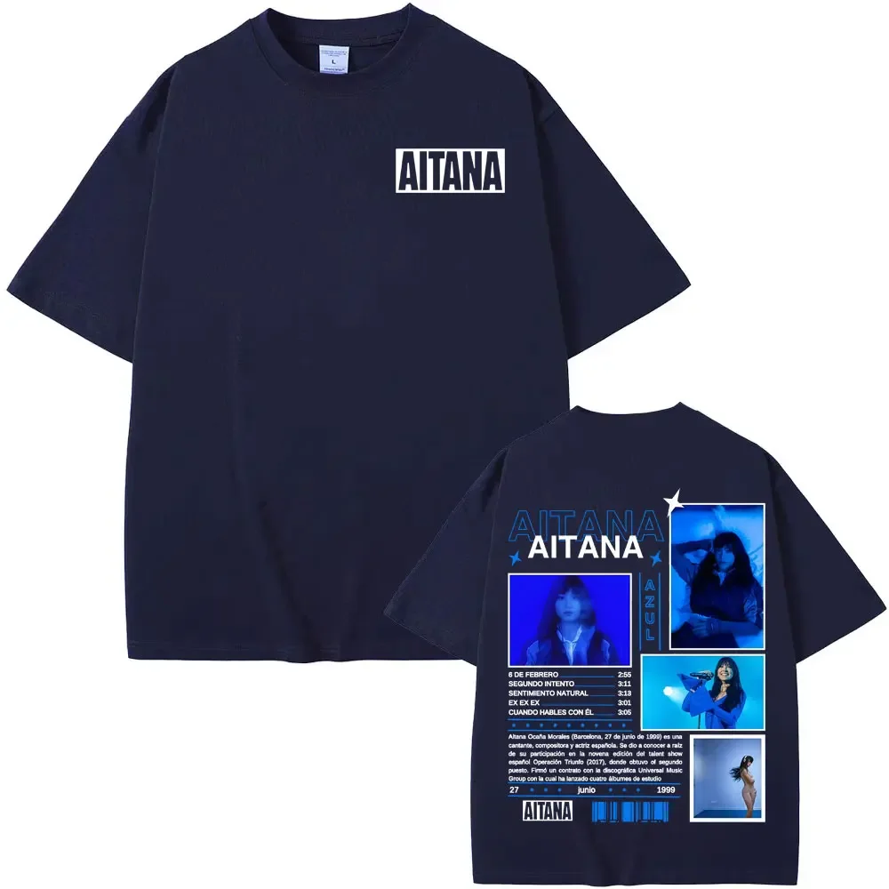 t shirt imprimé graphique aitana blue album tour, unisexe, style hip hop rétro harajuku, 100% coton de haute qualité, été. t shirt imprimé graphique aitana blue album tour, unisexe, style hip hop rétro harajuku, 100% coton de haute qualité, été.