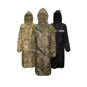 CamSolomon-Imperméable long camouflage pour hommes et femmes, poncho imperméable, manteau contre la pluie, pêche, randonnée, vêtements de couverture conjoints