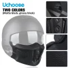 masque facial de samouraï secré, masque facial de crâne de combat, accessoires de casque de moto rétro uniquement, masque non inclus détachable