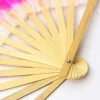Éventail de danse yangko multicolore fait à la main, voile de soie classique de style chinois, demi cercle en soie, éventails de danse du ventre, art populaire chinois