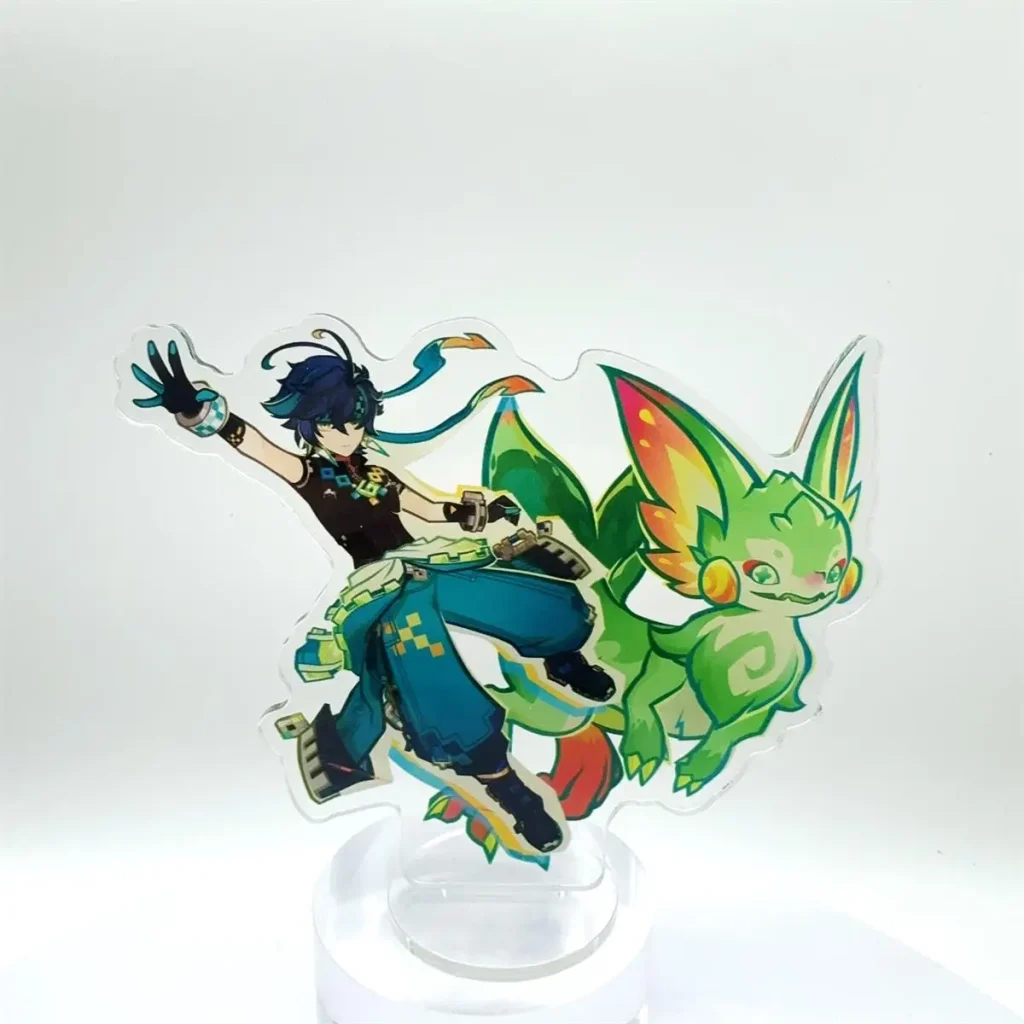 Support en acrylique pour figurine de dessin animé Kinich Kachina Mualani, plaque modèle 1 pièce, décor de bureau, signe debout, cadeau pour Fans de jeu
