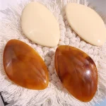 HUANZBottles-Boucles d&rsquo;oreilles géométriques ovales pour femmes, feuille de résine rapResin, grande taille, personnalité simple exagérée, bijoux de fête, cadeaux pour filles