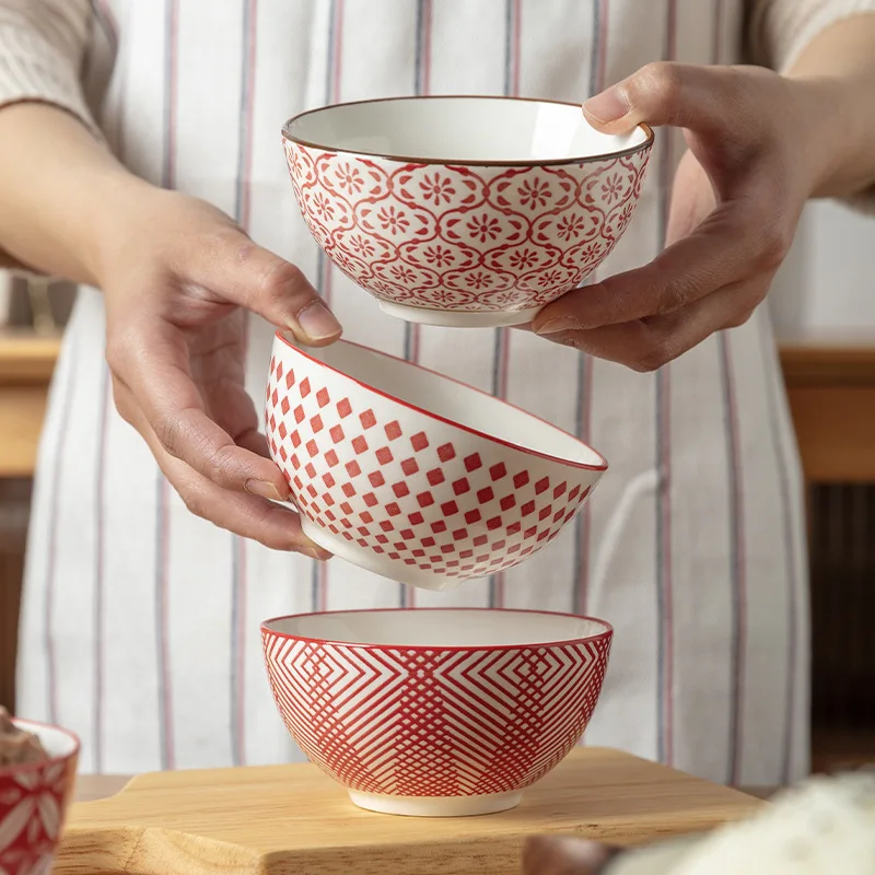 ensemble de vaisselle japonaise, bol à soupe créatif en céramique, bol à riz, bol à fruits, bol ménager, vaisselle de cuisine ensemble de vaisselle japonaise, bol à soupe créatif en céramique, bol à riz, bol à fruits, bol ménager, vaisselle de cuisine