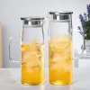 théière d'été transparente en verre borosilicate, 1/1, 2/1, 5 l, résistant à la chaleur, service à thé à fleurs, tasse de bouilloire puer transparente de grande capacité