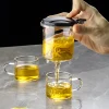 hmlove théière en verre résistant à la chaleur bouilloire puer infuseur à thé filtre haute teneur en borosilicate chauffable chinois gung fu théière pot de fleur